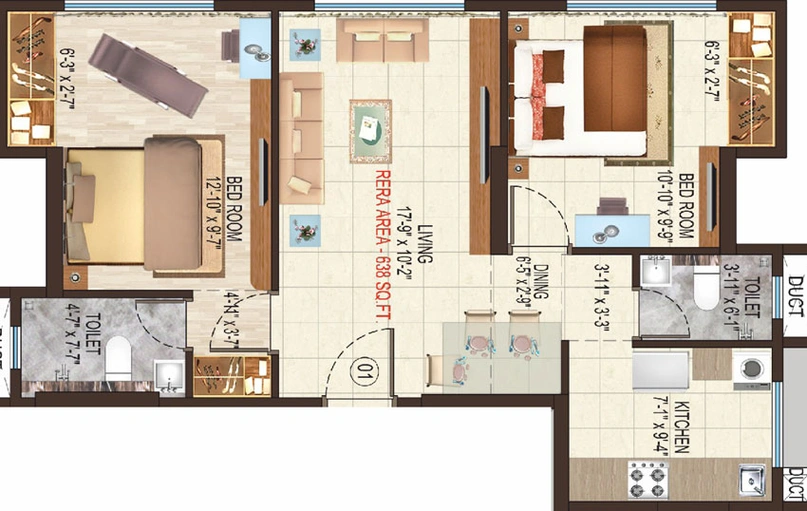 2 BHK Flat in Empire Amba Aashish in Borivali East, Mumbai - Image 456176
