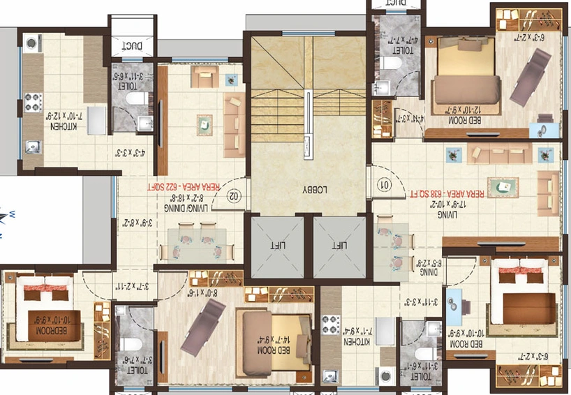 Floor Plan of Empire Amba Aashish in Borivali East, Mumbai - Image 29049