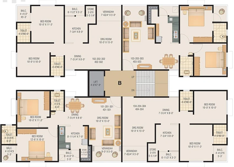 Floor Plan of BIPL Sarvopari Elegance in New Ranip, Ahmedabad - Image 112817