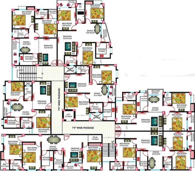 Floor Plan of Kirti Gorakh Villa in Danapur, Patna - Image 186970
