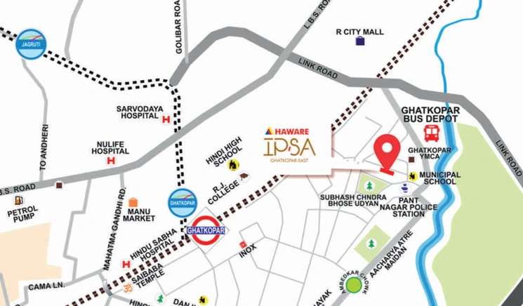 Location of Haware IPSA in Ghatkopar East, Mumbai - Image 29084