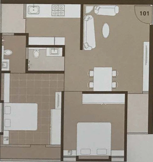 2 BHK Flat in Akruti Diya Style Home in Undera, Vadodara - Image 765443
