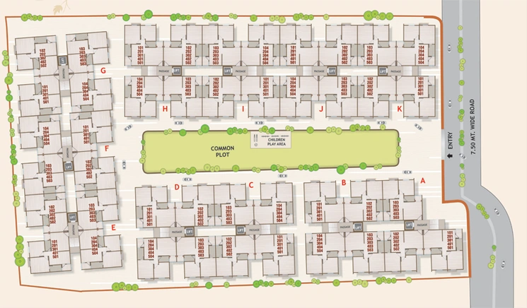 Master Plan of Shivam Sahajanand Residency in Gotri, Vadodara - Image 118451