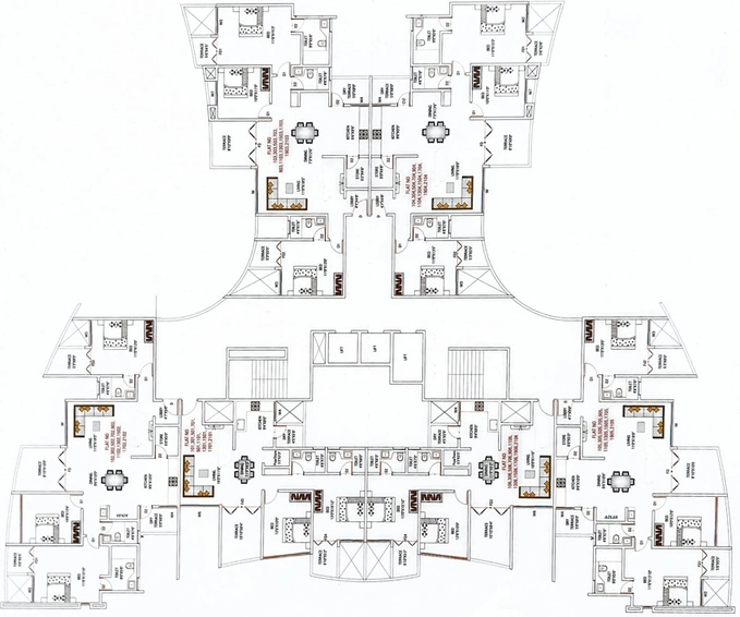 Floor Plan of Twinstar Vaastu Imperial in Ravet, Pune - Image 24374