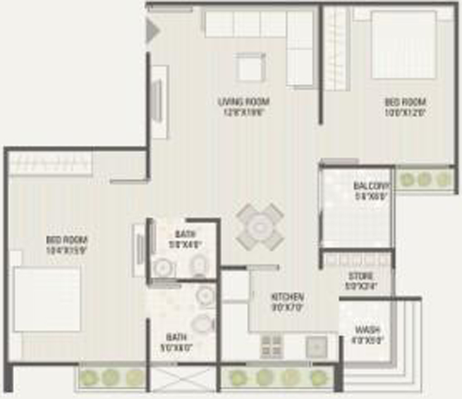 2 BHK Flat in Gopinath Pride in Nava Naroda, Ahmedabad - Image 735543