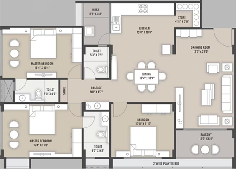 3 BHK Flat in Ishan Luxuria in Chandkheda, Ahmedabad - Image 740831
