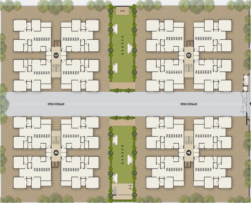 Master Plan of Krishna Kesar Harmony in Nikol, Ahmedabad - Image 113911