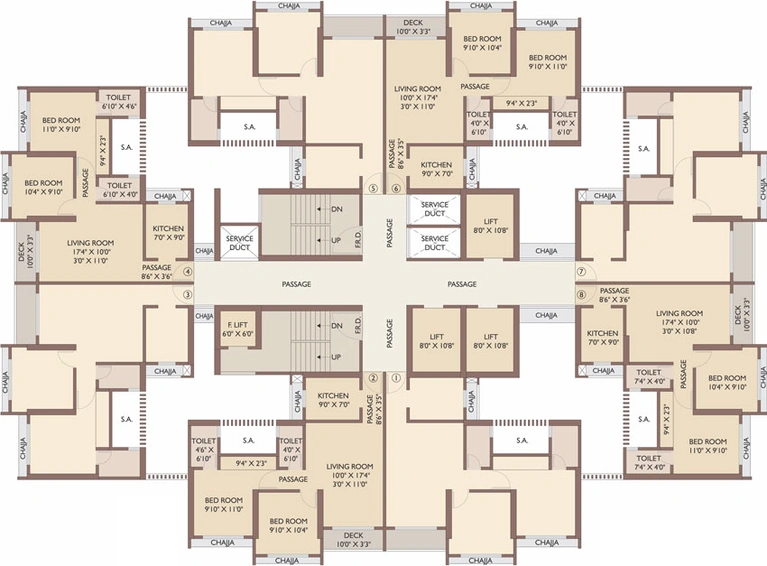 Floor Plan of Cllaro Urban Grandeur in Mira Road East, Thane - Image 21606