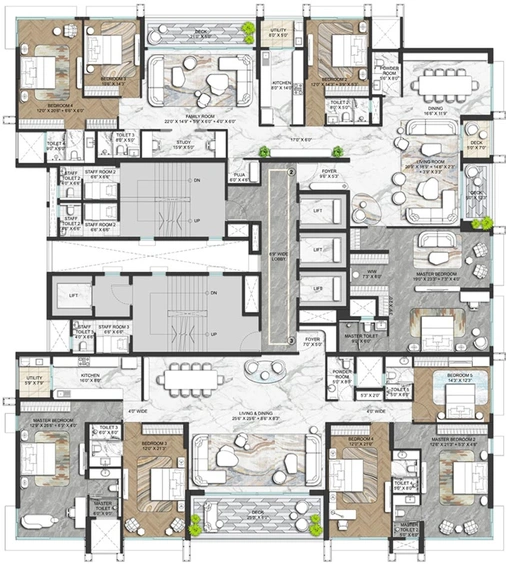 Floor Plan of Lodha Marq in Grant Road West, Mumbai - Image 111541