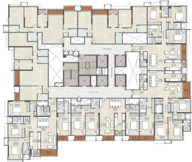 Floor Plan of Kalpataru Amare in Juhu, Mumbai - Image 112146