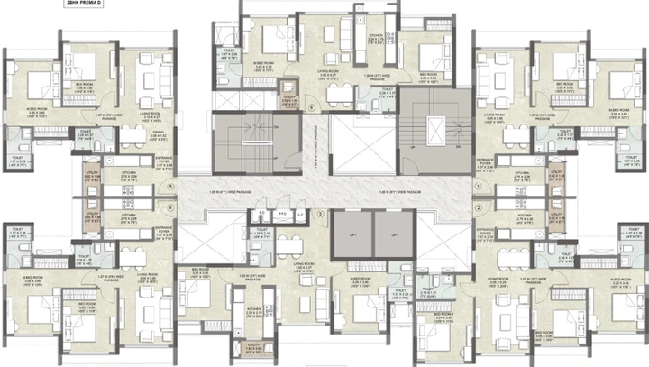 Floor Plan of Kalpataru Park Riviera in Panvel, Navi Mumbai - Image 111955