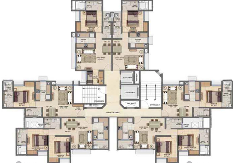 Floor Plan of Lodha Upper in Thane West, Thane - Image 111723