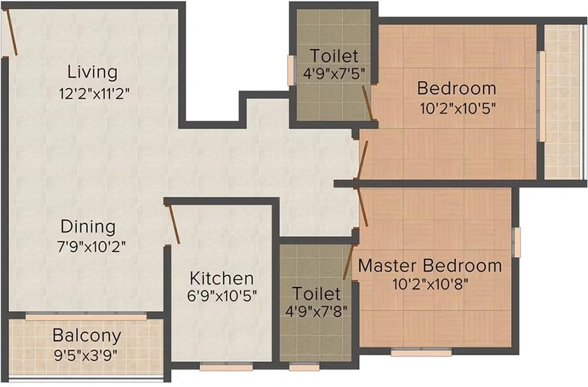 2 BHK Flat in Yeskay Floralia in Edappally, Kochi - Image 818244