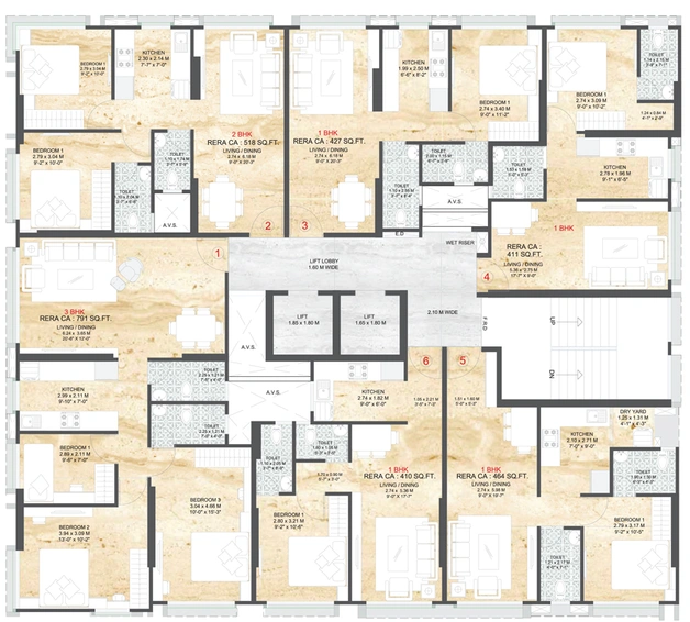 Floor Plan of Sayba Elegant in Kurla East, Mumbai - Image 112174