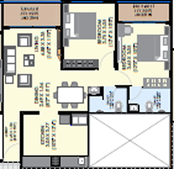 2 BHK Flat in Unique Legacy Regal in Mundhwa, Pune - Image 736875