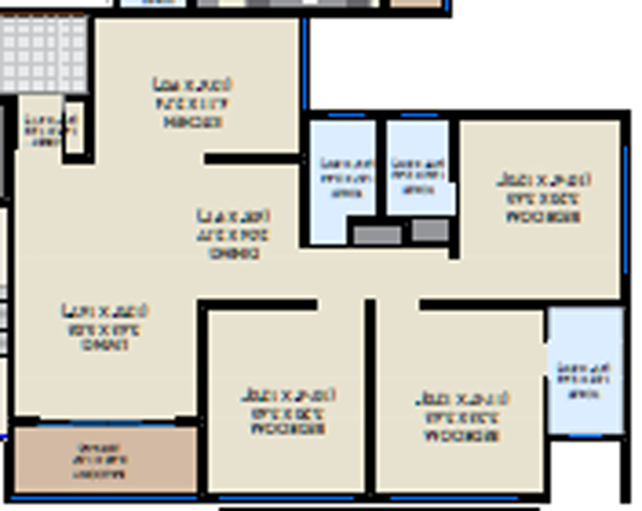 3 BHK Flat in Unique Legacy Regal in Mundhwa, Pune - Image 736876
