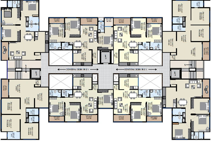 Floor Plan of Unique Legacy Regal in Mundhwa, Pune - Image 111732