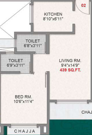 1 BHK Flat in Adityaraj Majestic in Chembur East, Mumbai - Image 739119