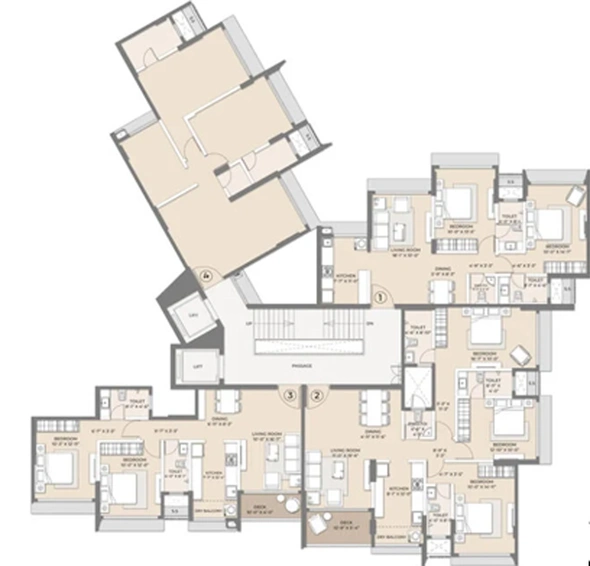 Floor Plan of Arkade Pearl in Vile Parle East, Mumbai - Image 111785