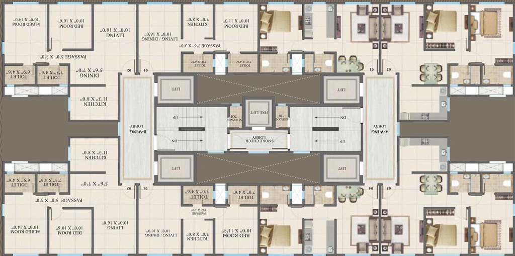 Floor Plan of Crescent Horizon in Kandivali East, Mumbai - Image 112223