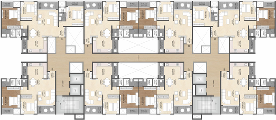 Floor Plan of Bivega The Silver Altair in Ravet, Pune - Image 24337