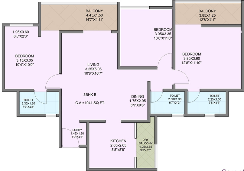 3 BHK Flat in Vellkin Basil Flora in Kiwale, Pune - Image 771586