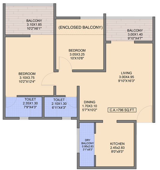 2 BHK Flat in Vellkin Basil Flora in Kiwale, Pune - Image 771585