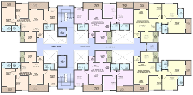 Floor Plan of Vellkin Basil Flora in Kiwale, Pune - Image 119912