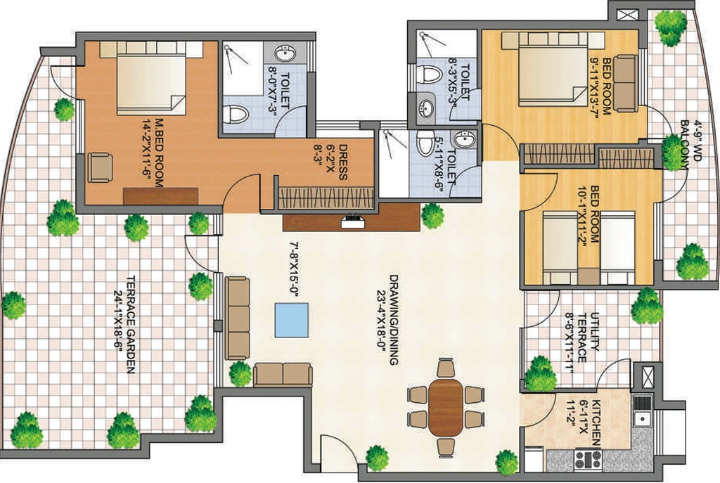3 BHK Flat in NBCC Valley View in Edappally, Kochi - Image 818538