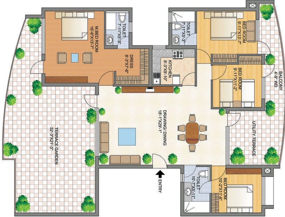 4 BHK Flat in NBCC Valley View in Edappally, Kochi - Image 818539