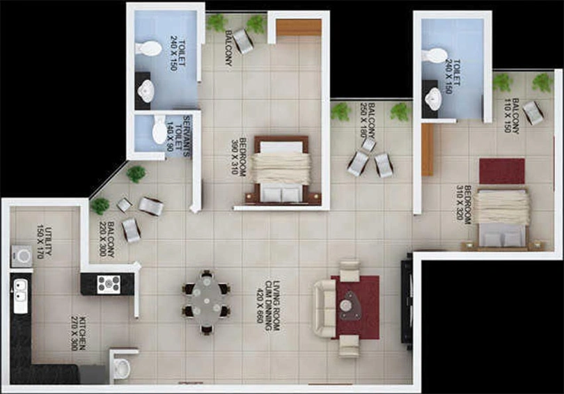 2 BHK Flat in Fern Silver Spring in Aluva, Kochi - Image 818521