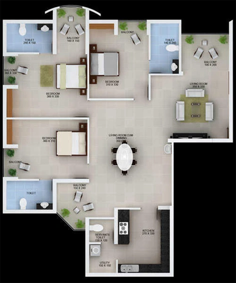 3 BHK Flat in Fern Silver Spring in Aluva, Kochi - Image 818525