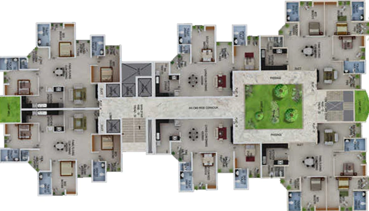Floor Plan of Fern Silver Spring in Aluva, Kochi - Image 176181