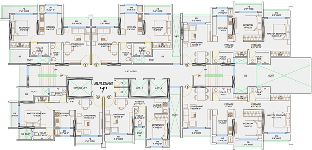Floor Plan of Olir Foresta in Mira Road East, Thane - Image 21694