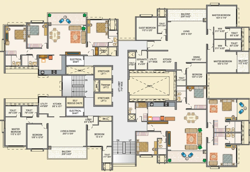 Floor Plan of Bhandari 7 Plumeria Drive in Tathawade, Pune - Image 112042