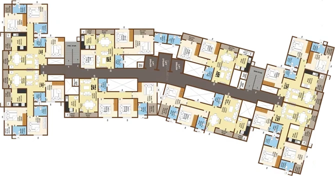Floor Plan of Confident Indus in Vennala, Kochi - Image 175329