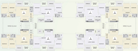 Floor Plan of G Corp Greens in Thergaon, Pune - Image 111864