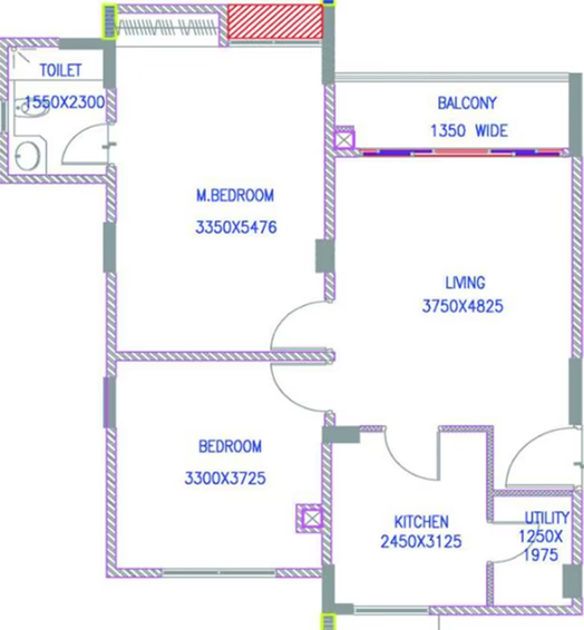 2 BHK Flat in Z Estates Z1 in Patia, Bhubaneswar - Image 822101