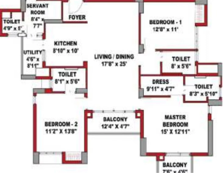 3 BHK Flat in Z Estates Z1 in Patia, Bhubaneswar - Image 822105