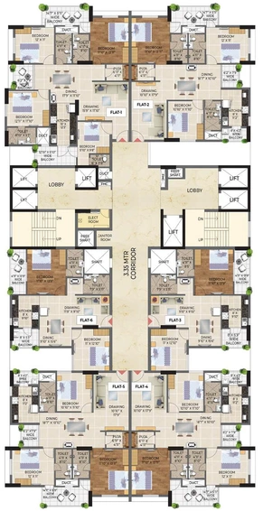 Floor Plan of Laxmi Fresh Living in Phulnakhara, Bhubaneswar - Image 154727