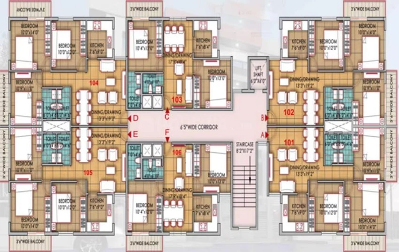 Floor Plan of Addwell Somu Residency 2 in Kalarahanga, Bhubaneswar - Image 186164