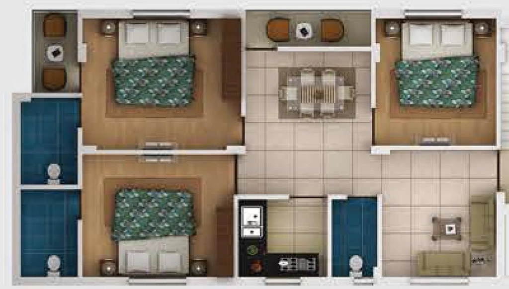 3 BHK Flat in JB AB Elysium in BJB Nagar, Bhubaneswar - Image 811197