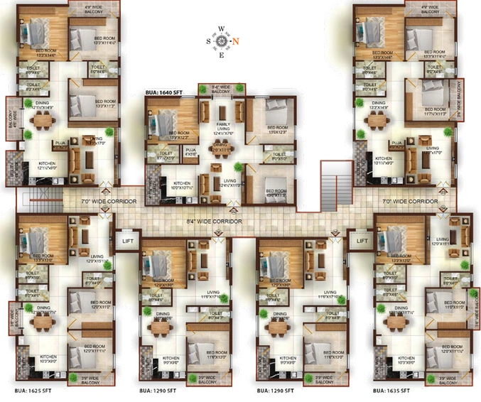 Floor Plan of Pranathis Panorama in Narsingi, Hyderabad - Image 112122