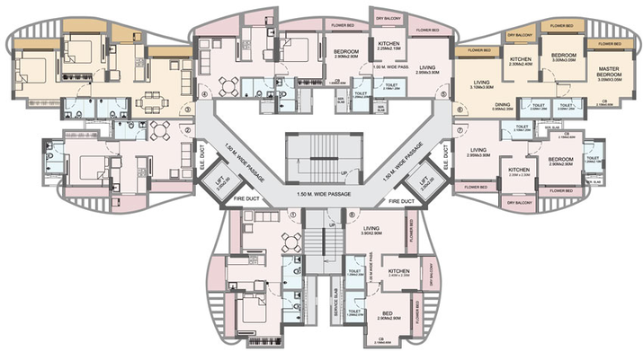 Floor Plan of Origin Shubh Atika in Mira Road East, Thane - Image 21715