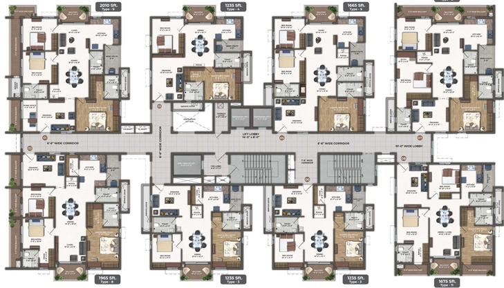 Floor Plan of Vasavi Nandanam in Kompally, Hyderabad - Image 111916