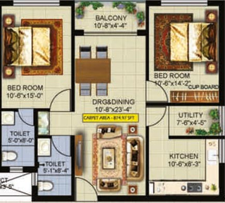 2 BHK Flat in Evos Paradise in Patrapada, Bhubaneswar - Image 811026