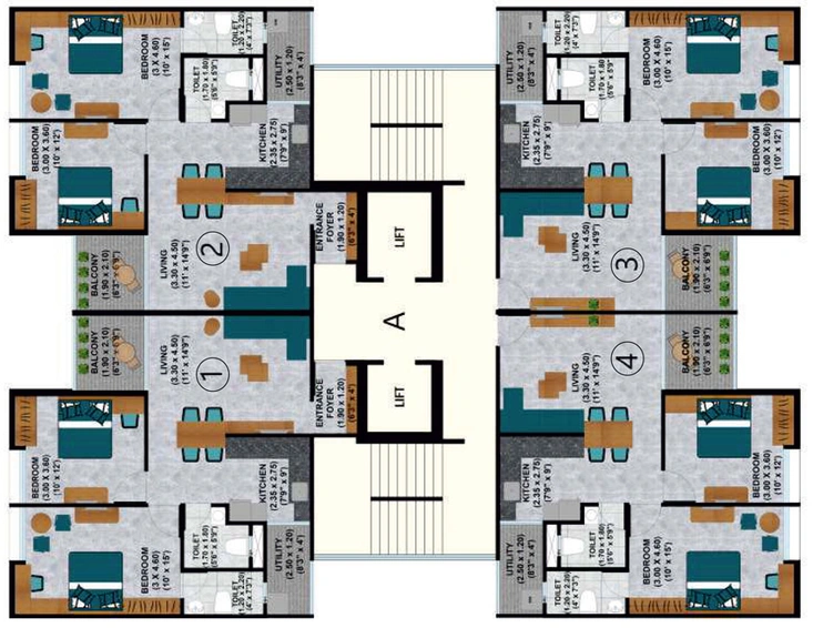 Floor Plan of Mittal Greenyards Phase 1 in Vishrantwadi, Pune - Image 112316