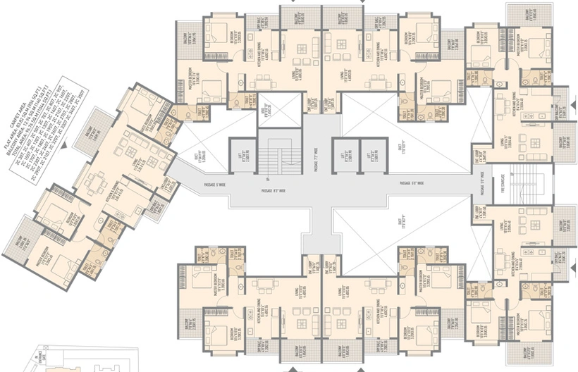 Floor Plan of Urban Skyline in Ravet, Pune - Image 9974