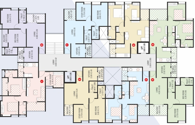 Floor Plan of Jay Grace Pallacio in Lohegaon, Pune - Image 112346