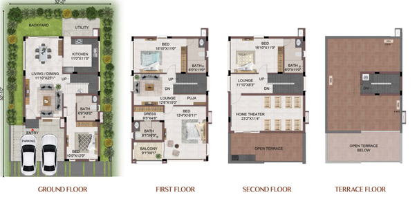 4 BHK House/Villa in Casagrand Hanford in Mamidpally, Hyderabad - Image 739575